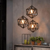 Geometric-hexagonal-hanging-light-with-triple-bulbs